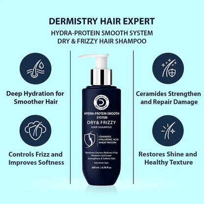 Dermistry Dry & Frizzy Hair Shampoo | Ceramides | Dermistry Hair Expert