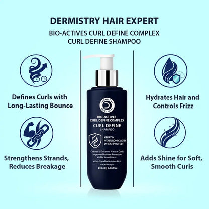 Dermistry Curl Define Shampoo for Natural Curls | Keratin | Dermistry