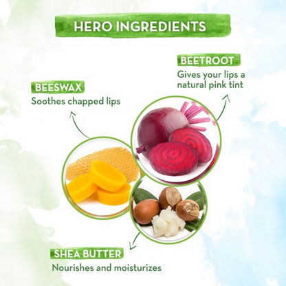 Mamaearth Beetroot Tinted 100% Natural Lip Balm|Natural Pink