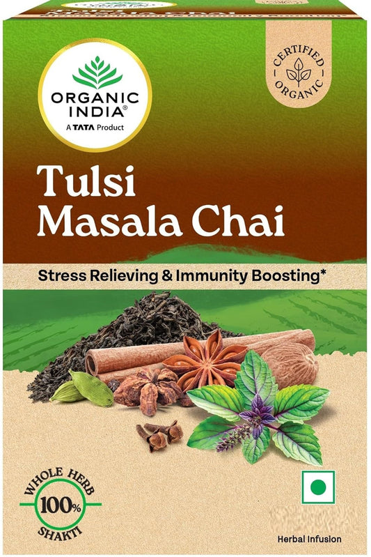 A TATA Product - Organic India Tulsi Masala Chai Stress Relieving