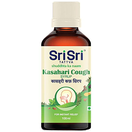 Sri Sri Tattva Kasahari Cough Syrup 100ml - PUSHMYCART