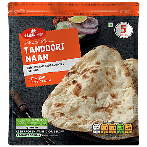 Haldiram's Tandoori Plain Naan - PUSHMYCART