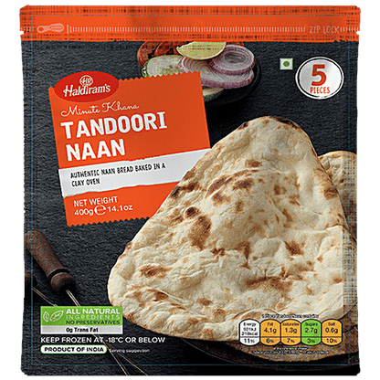 Haldiram's Tandoori Plain Naan - PUSHMYCART