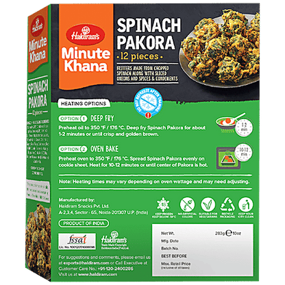 Haldirams Spinach Pakora - PUSHMYCART