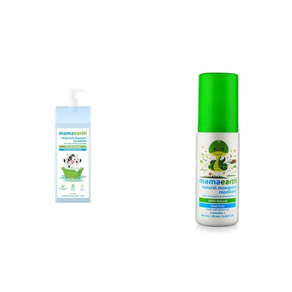 Mamaearth Milky Soft Shampoo & Mamaearth Natural Insect Repellent for Babies - PUSHMYCART