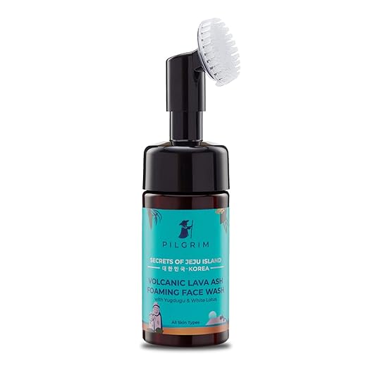 Pilgrim Korean Volcanic Lava Ash Foaming Face Wash with Yugdugu & White Lotus