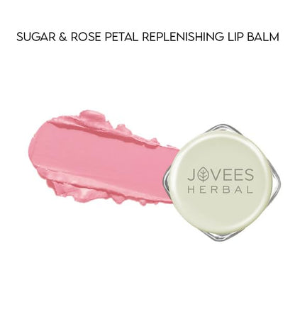Jovees Sugar & Rose Petal Replenishing Lip Balm