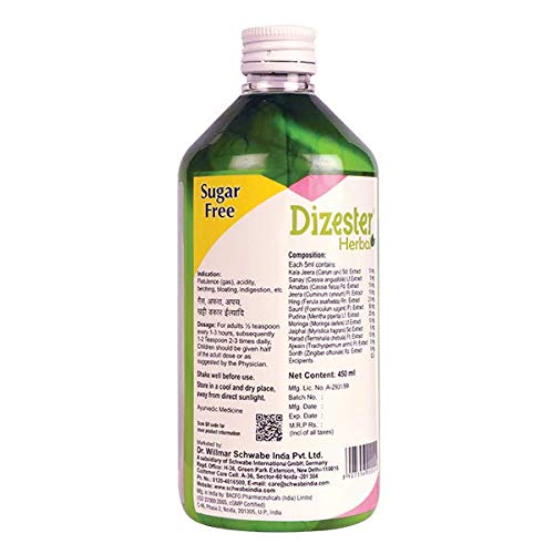 Dr Willmar Schwabe India Dizester Herbal Digestive Tonic Sugar Free - PUSHMYCART