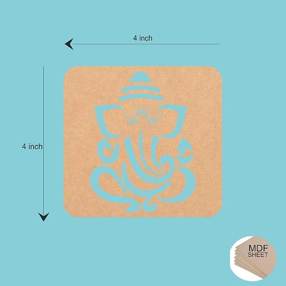 Millionminds Diwali Rangoli Stencil Set 6 Pieces with Om Lotus Diya Swastik Laxmi Charan Ganesha Designs