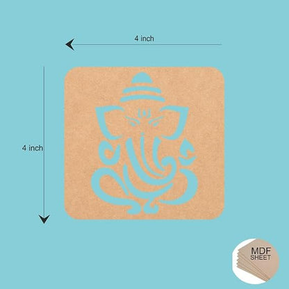 Millionminds Diwali Rangoli Stencil Set 6 Pieces with Om Lotus Diya Swastik Laxmi Charan Ganesha Designs