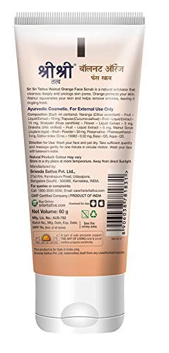 Sri Sri Tattva Walnut Orange Face Scrub 60g - PUSHMYCART