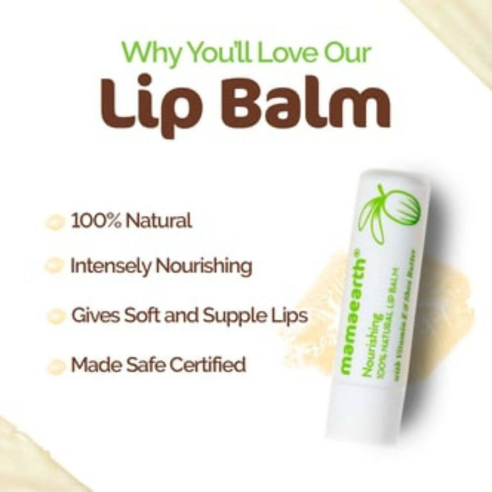 Mamaearth Nourishing 100% Natural Lip Balm With Vitamin E and Shea Butter