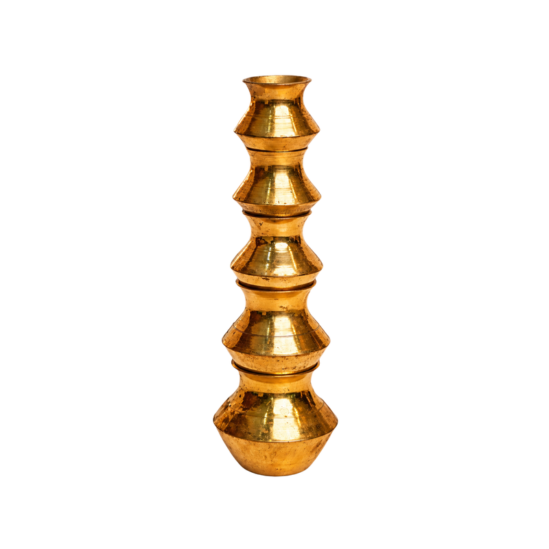 Mahita Collections Brass Matki Showpiece for Table Decor Set of 5 90g