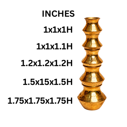 Mahita Collections Brass Matki Showpiece for Table Decor Set of 5 90g