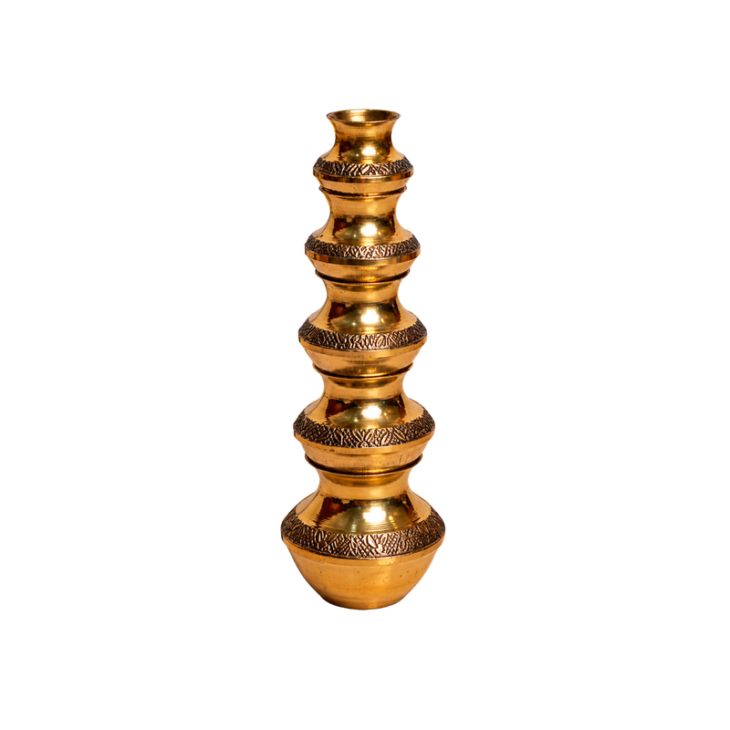 Mahita Collections Brass Small Matki Showpiece Set of 5 201g