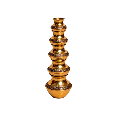Mahita Collections Brass Small Matki Showpiece Set of 5 201g
