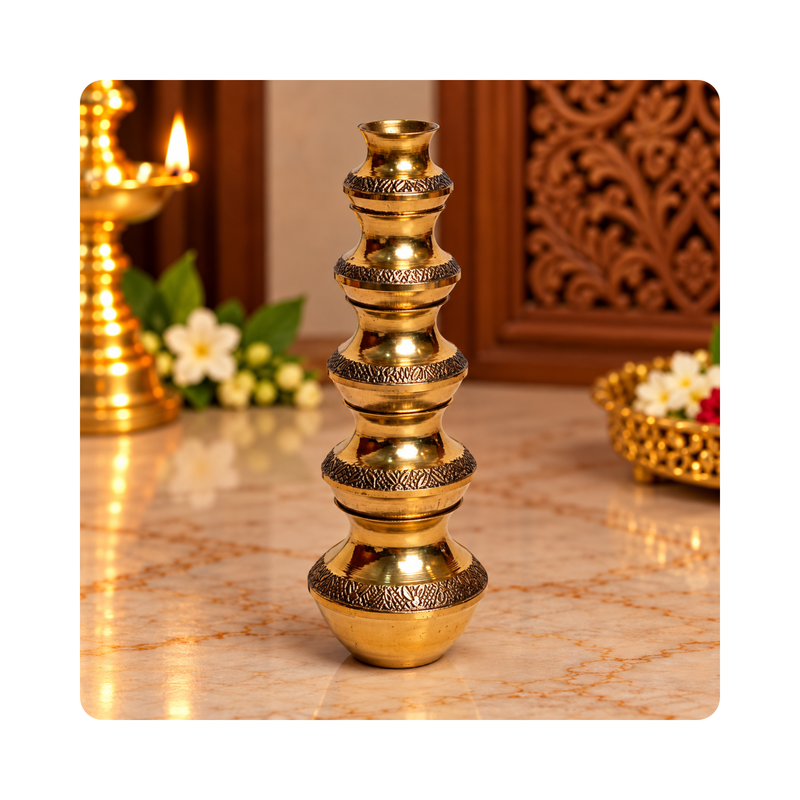 Mahita Collections Brass Small Matki Showpiece Set of 5 201g