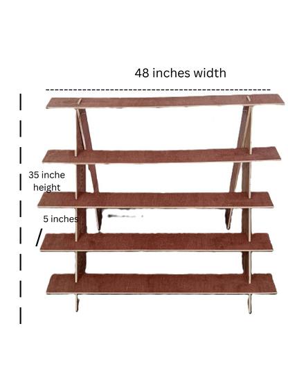 5 Steps Wooden Golu Stand: Easy to Fold, Detachable, and Reusable