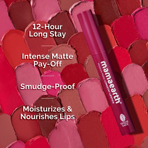Mamaearth Moisture Matte Longstay Lipstick Berrylicious Magenta