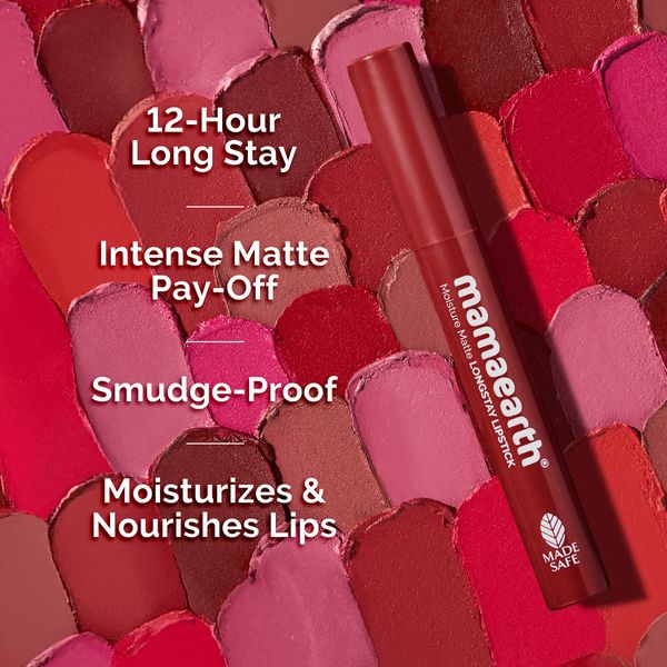 Mamaearth Moisture Matte Longstay Lipstick Cherry Punch
