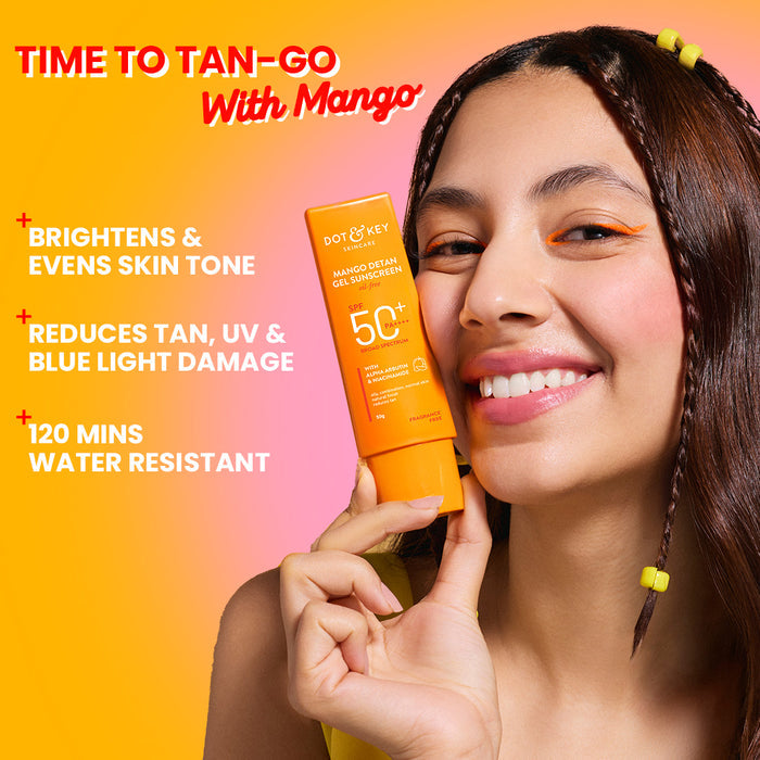 Dot & Key Mango Detan Gel Sunscreen Spf 50+ Pa++++