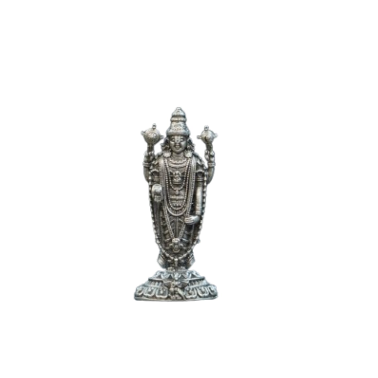 Mahita Collections Pure Silver Antique 2D Venkateshwara 5.35G