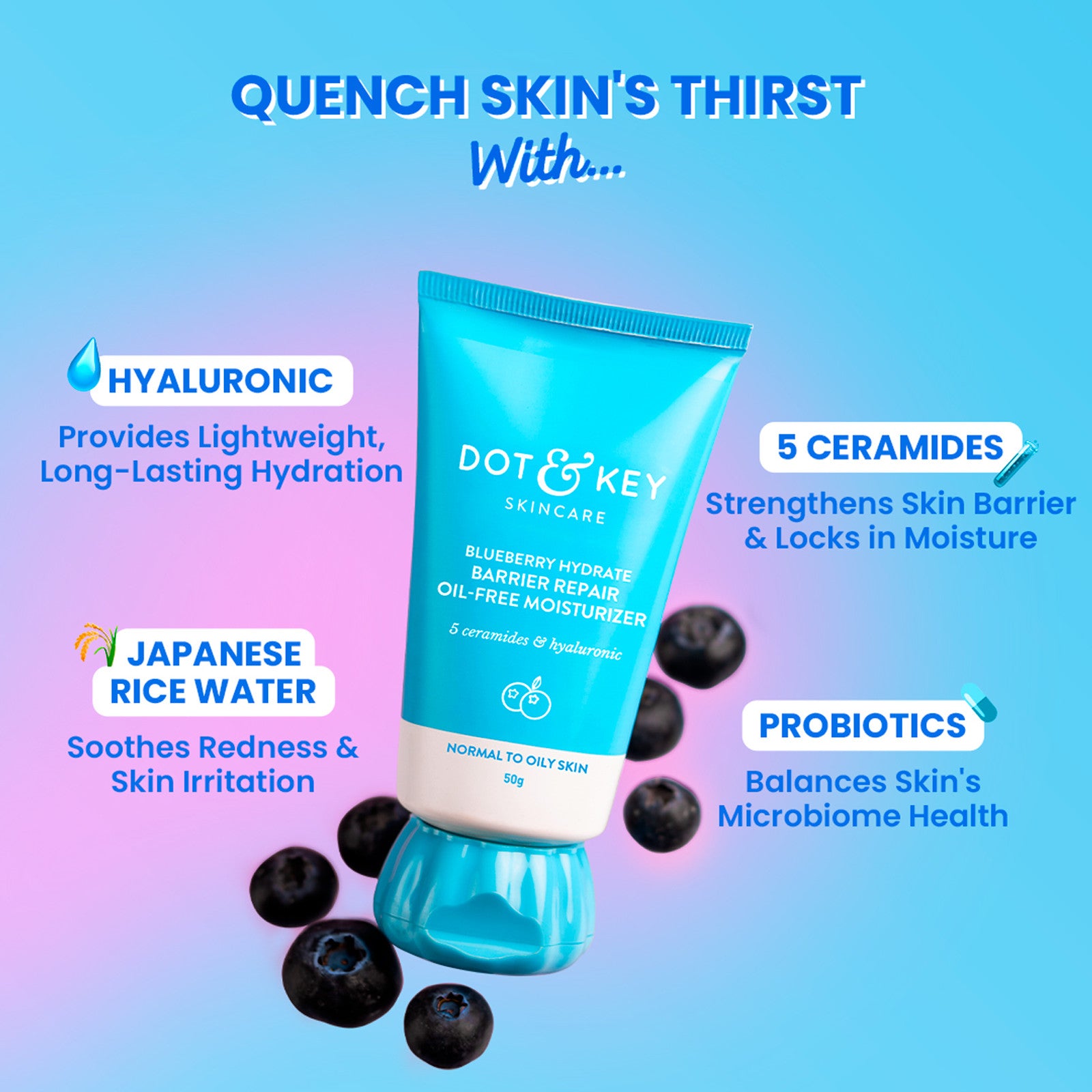 Dot & Key Blueberry Hydrate Barrier Repair Oil-Free Moisturizer