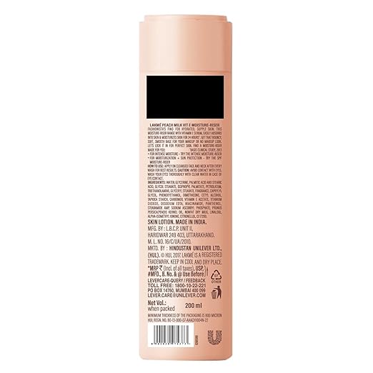 Lakme Peach Milk Moisturizer Body Lotion 