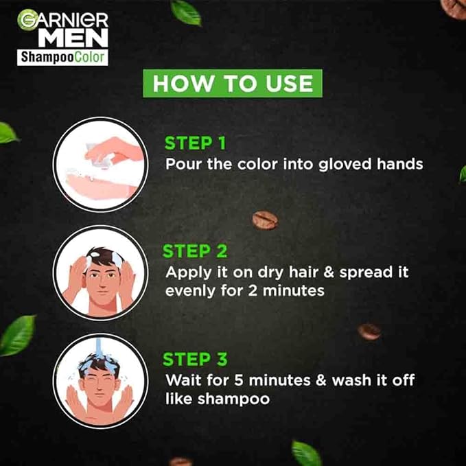 Garnier Men Shade 1 Shampoo Color-Natural Black|20ml - PUSHMYCART