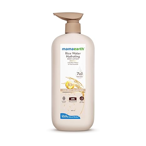 Mamaearth Rice Water Hydrating Body Lotion - PUSHMYCART