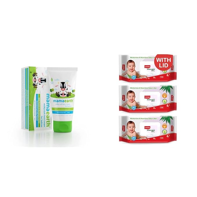 Mamaearth Milky Soft Natural Baby Face Cream and Mamaearth Bathing Bar - PUSHMYCART