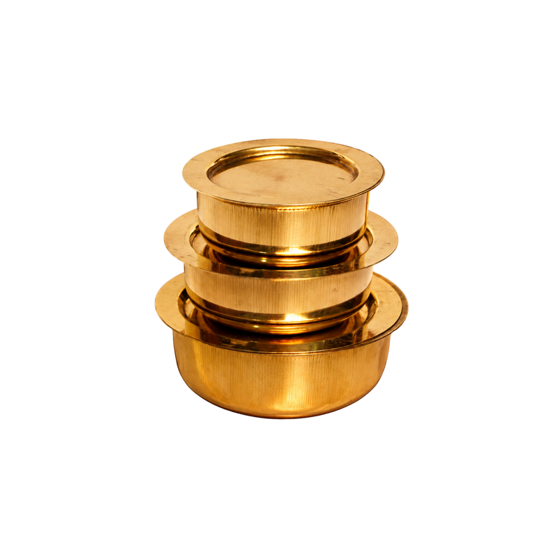 Mahita Collections Miniature Brass Bagona Set of 3