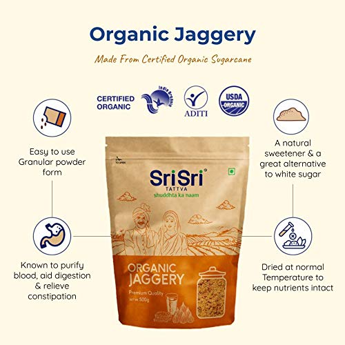 Sri Sri Tattva Organic Jaggery (Powdered Form) - PUSHMYCART