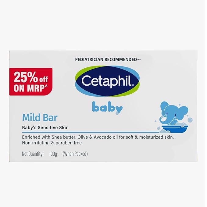 Cetaphil Baby Mild Cleansing Bar for Newborns