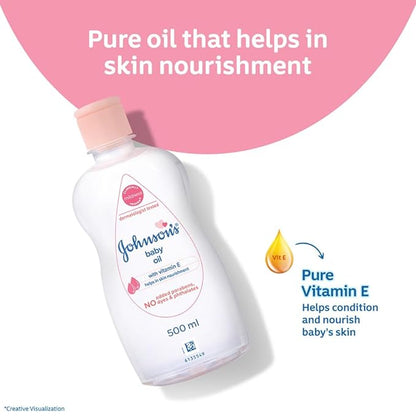 Johnson's Non-Sticky Baby Oil with Vitamin E 