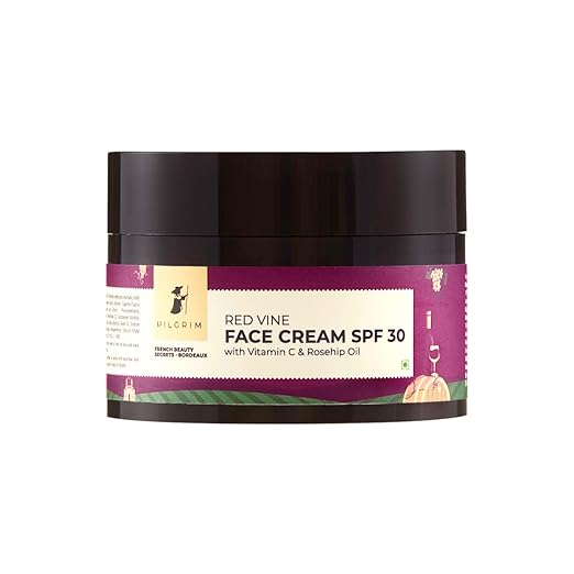 Pilgrim French Red Vine Face Cream with SPF 30 Sunscreen