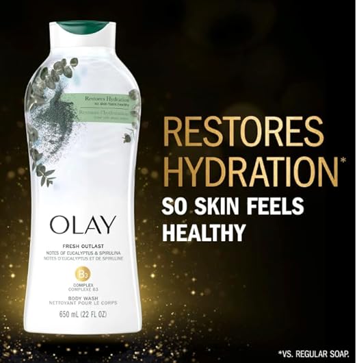Olay Fresh Outlast Body Wash with Eucalyptus and Spirulina
