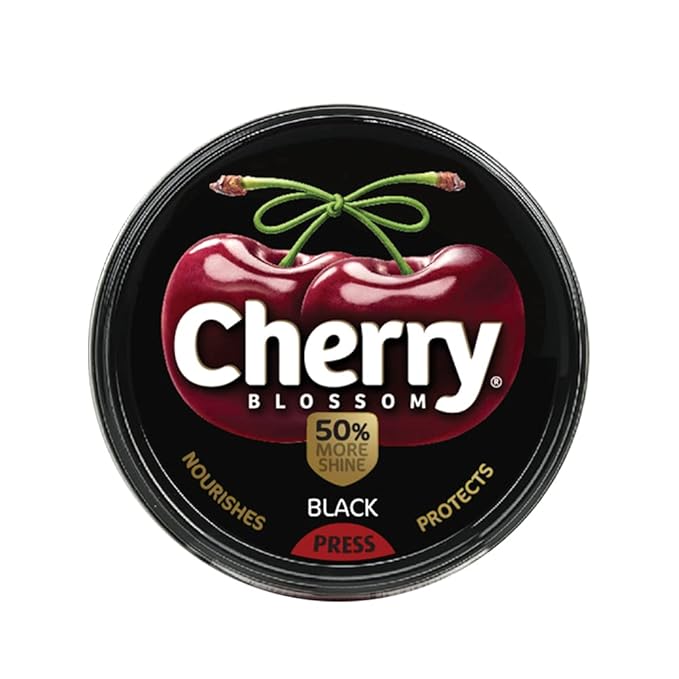 Cherry Blossom Wax Shoe Polish Black