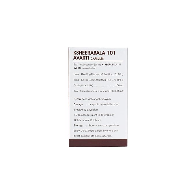 Kerala Ayurveda Ksheerabala 101 Avarti Capsule