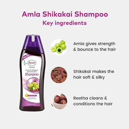 Ayur Shampoo Amla Shikakai Reetha