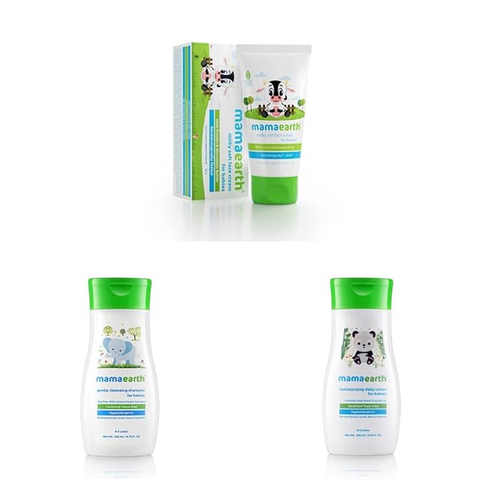 Mamaearth Milky Soft Natural Baby Face Cream & dusting Powder - PUSHMYCART