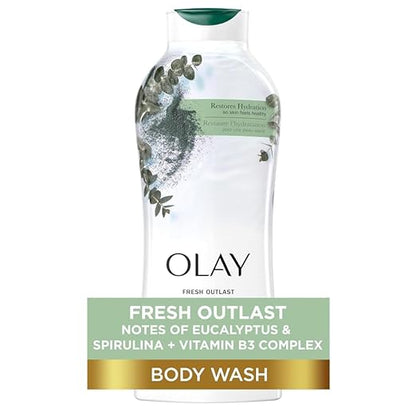 Olay Fresh Outlast Body Wash with Eucalyptus and Spirulina