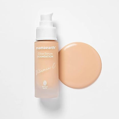 Mamaearth Glow Serum Foundation|Natural Glow