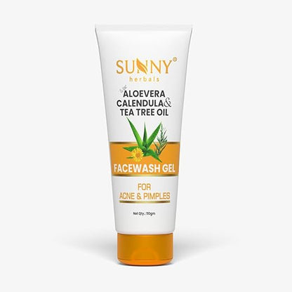 Bakson's Sunny Herbal Face Wash Gel with Aloevera, Calendula and Tea Tree Oil