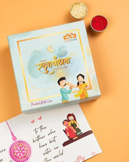 Gifticon Rakhi for Brother with Chocolate Rakhi with Chocolate Gift Hamper