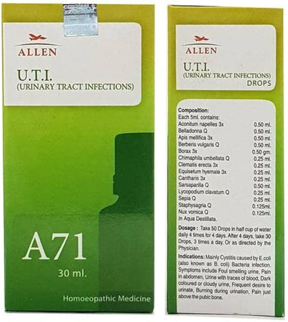 Allen A71 U.T.I. Urinary Tract Infections Drop - PUSHMYCART