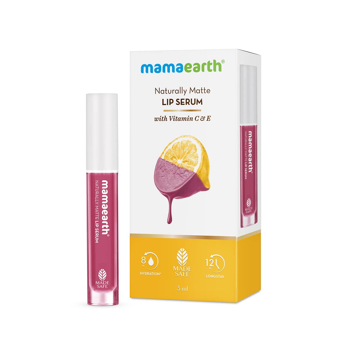 Mamaearth Naturally Matte Lip Serum-Pink Daffodil 3ml
