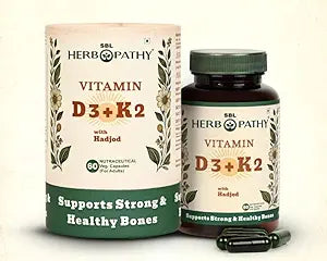 SBL Herbopathy Vitamin D3+K2 with Hadjod