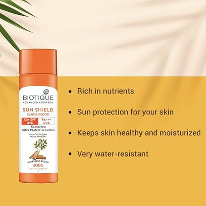 Biotique Sandalwood Sunscreen Ultra Soothing Face Lotion SPF 50+