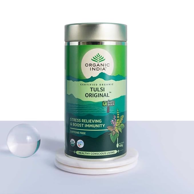 Organic India Organic India Tulsi Original Tea Tin packet - PUSHMYCART